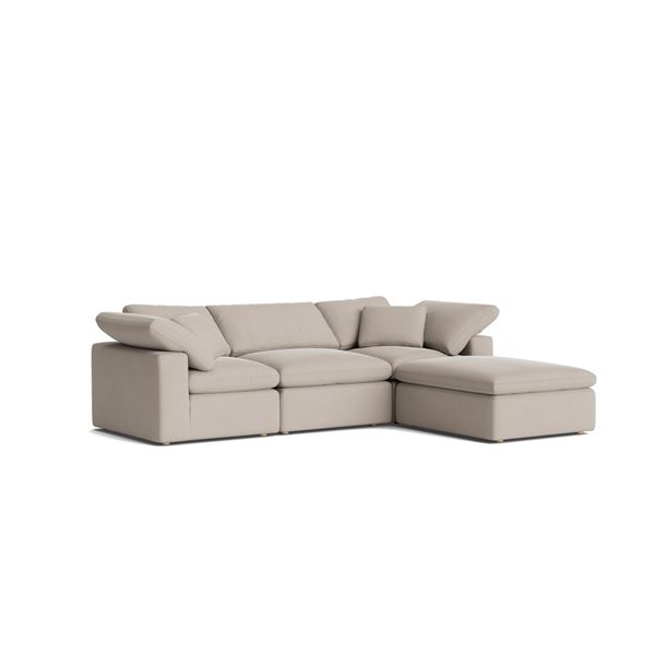 BNIB - Sundays - Movie Night Large 4pc Modular Sectional Light Pebble - MSRP $ 4,780 - Includes 2x C