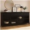 Image 4 : BNIB - Moe's - Henry Metal Sideboard, Black - $3,549.00 - GK-1141-02 - 95"W x 16"D x 39.5"H