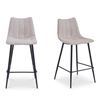Image 1 : BNIB - Moe's - Alibi Bar Stool Beige Set of 2 - MSRP $699 - UU-1003-34 - 17.7" W x 20" D x 40.9" H