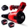 Image 1 : OUTIGO 21V Cordless Leaf Blower (Model JBCF001) - 150MPH, 450CFM - Red, Includes 2 x 4.5 Ah Batterie
