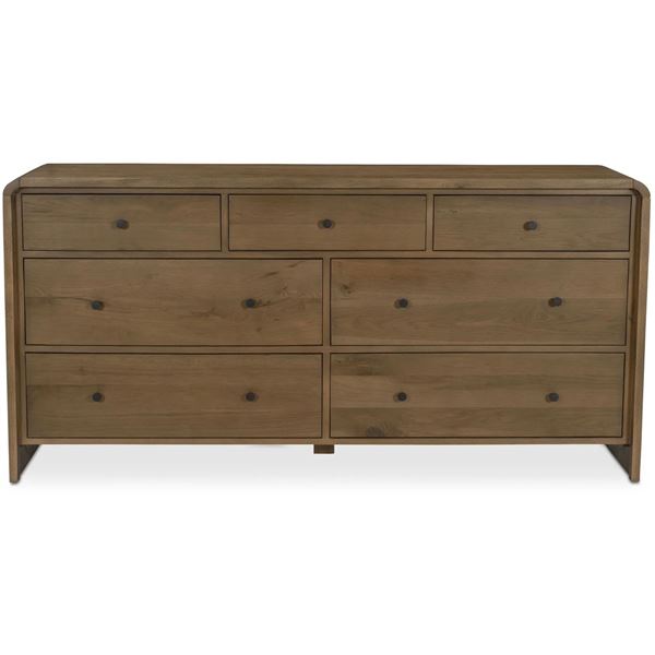 BNIB - Moe's - Riley 7-Drawer Dresser, Oak - $4,999.00 - RP-1066-03 - 70"W x 19"D x 31"H