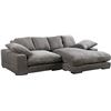 Image 1 : BNIB - Moe's - Plunge Sectional Charcoal (complete) - MSRP $3,249 - TN-1004-25 - 106" W x 46" D x 34