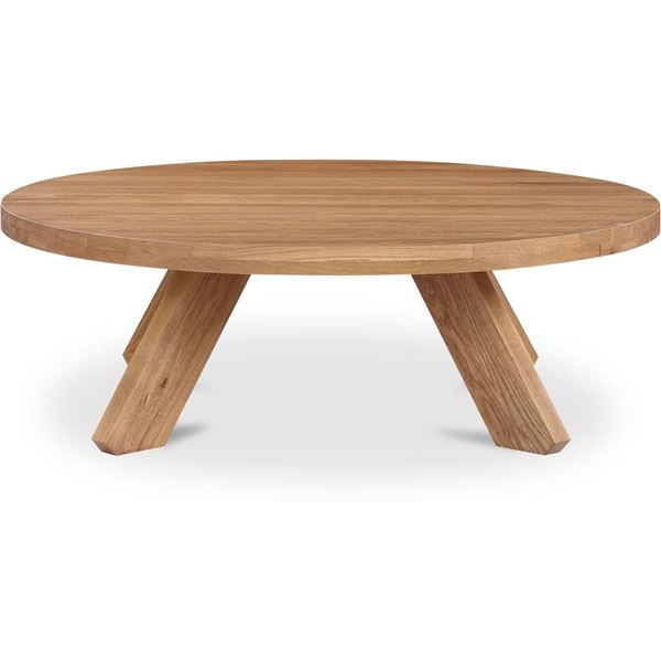 BNIB - Moe's - Alden Coffee Table in Natural Oak - MSRP $2,299.00 - BC-1154-24 - 50" W x 50" D x 16.