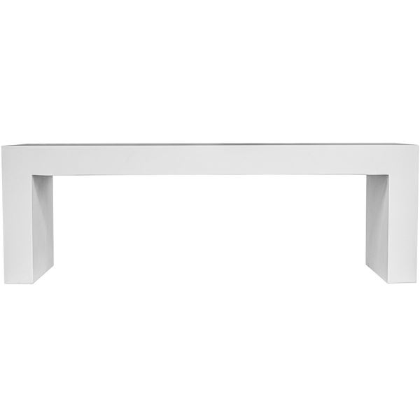 BNIB - Moe's - Lazarus Outdoor Bench - White - $1,149.00 - BQ-1005-18 - 55" W x 15.75" D x 18.5" H