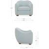 Image 3 : BNIB - Moe's - Bria Accent Chair, Light Blue - $1,599.00 - FO-1023-45 - 34.6"W x 33.5"D x 29.6"H