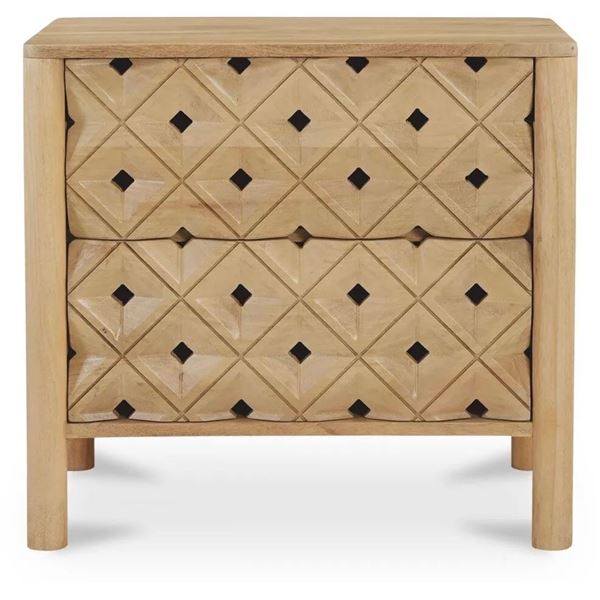 BNIB - Moe's - Fulton Nightstand, Natural - $1,324.00 - PZ-1010-24 - 26"W x 18"D x 24"H