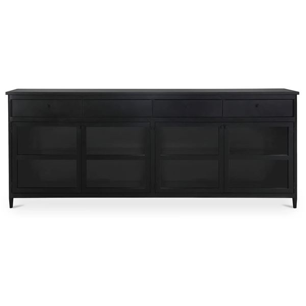 BNIB - Moe's - Henry Metal Sideboard, Black - $3,549.00 - GK-1141-02 - 95"W x 16"D x 39.5"H