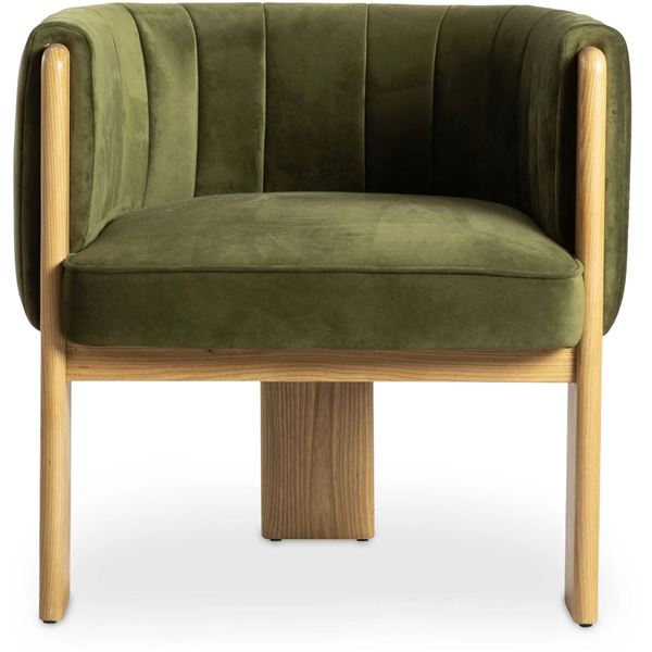 BNIB - Moe's - Sofi Accent Chair Truly Olive - MSRP $1549 - ZT-1041-27 - 27" W x 25" D x 24" H