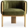 Image 1 : BNIB - Moe's - Sofi Accent Chair Truly Olive - MSRP $1549 - ZT-1041-27 - 27" W x 25" D x 24" H