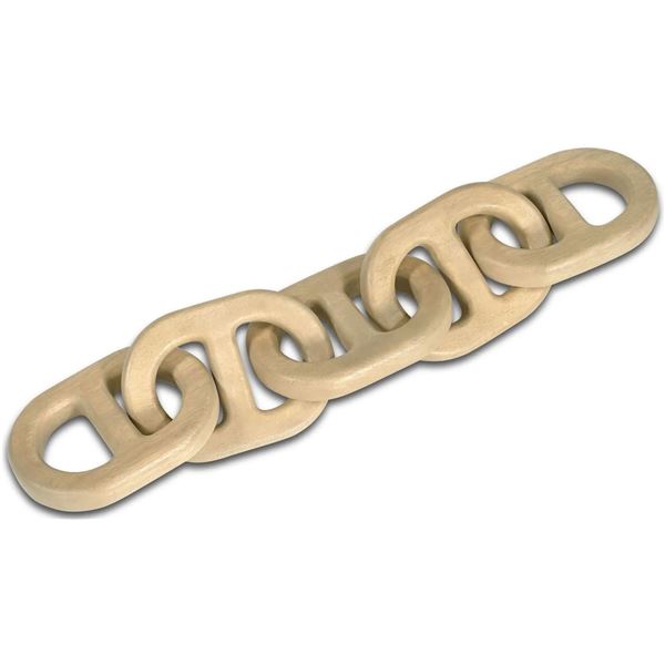 BNIB - Moe's - Toro Decorative Wooden Chain Natural - MSRP $189 - GZ-1187-24 - 27" W x 5" D x 5" H