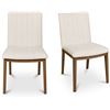 Image 1 : BNIB - Moe's - Demi Dining Chair Cream Set of 2 - MSRP $1149 - GO-1028-18 - 19.7" W x 24" D x 34" H