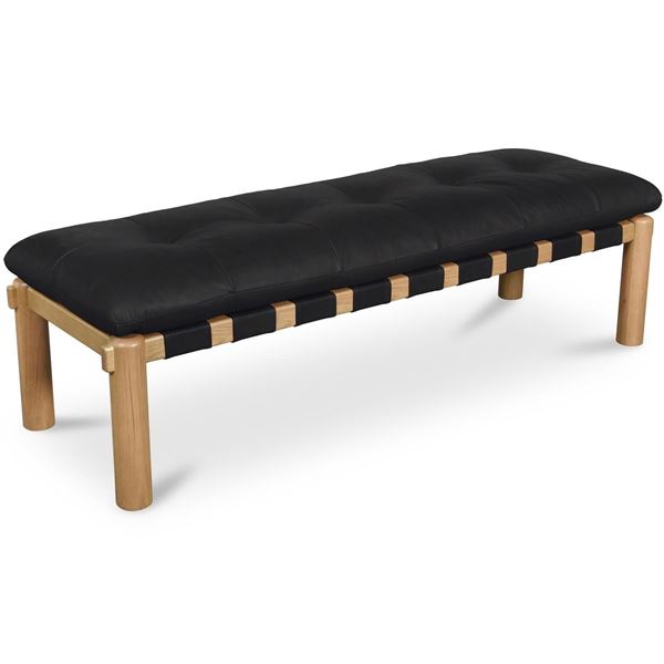 BNIB - Moe's - Costello Bench Black - MSRP $1899 - GO-1027-02 - 61" W x 20" D x 18" H