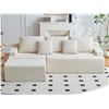 Image 1 : Boneless Cloud Modular Sectional Sofa Left Facing Chaise Free - Beige - Approx: 55.1"D x 90.6"W x 22