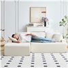 Image 2 : Boneless Cloud Modular Sectional Sofa Left Facing Chaise Free - Beige - Approx: 55.1"D x 90.6"W x 22