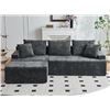 Image 1 : Boneless Cloud Modular Sectional Sofa Left Facing Chaise Free - Grey - Approx: 55.1"D x 90.6"W x 22.