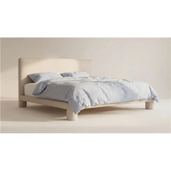BNIB - Sundays - Lunar Bed - Latte - King - $2,150.00 - BED-RN-030-021-0 - 83"W x 90"D x 43"H