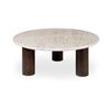Image 1 : BNIB - Moe's - Landon Coffee Table - Beige Travertine - 42" - $1,999.00 - BZ-1153-34-0 - 42"W x 42"D