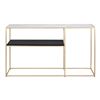 Image 2 : BNIB - Moe's - Mies Marble Console Table - Gold - $1,499.00 - FI-1110-32-0 - 47.5"W x 14"D x 30.5"H