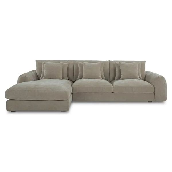 BNIB - Moe's - Berga Sectional - Pebble - Left - $5,599.00 - FO-1048-29-L - 118.25"W x 65.5"D x 33"H