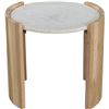 Image 2 : BNIB - Moe's - Dala Side Table - White - 20" - $759.00 - JD-1038-18-0 - 20"W x 18.5"D x 18.5"H
