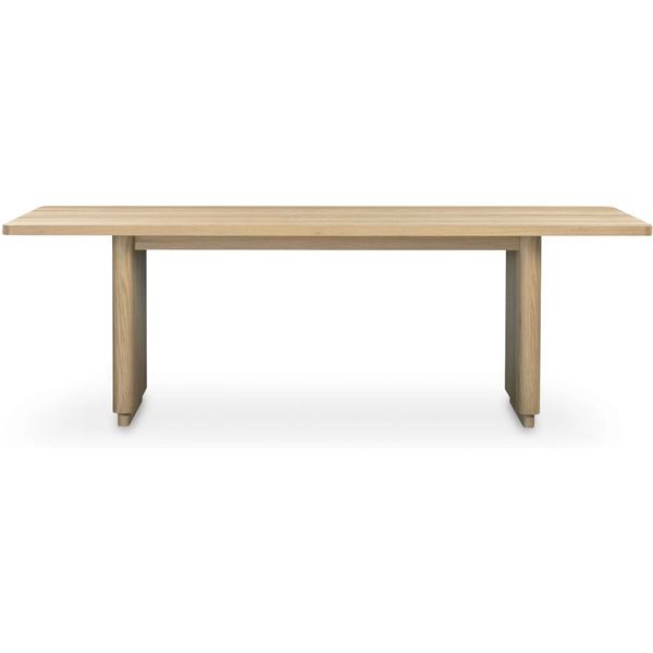 BNIB - Moe's - Round Off Dining Table (Small), Oak - $2,649.00 - YR-1009-24-0 - 88"W x 39"D x 29"H