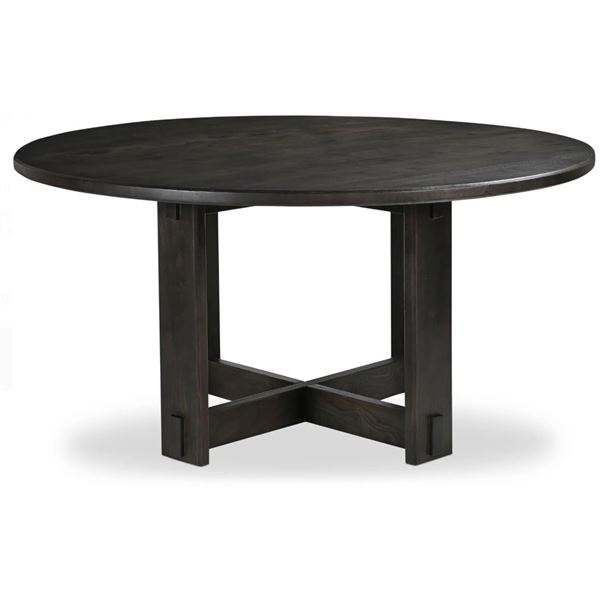 BNIB - Moe's - Glenn Dining Table Round - Dark Brown - $2,699.00 - BB-1027-20-0 - 60.00"L x 60.00"W 