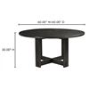 Image 4 : BNIB - Moe's - Glenn Dining Table Round - Dark Brown - $2,699.00 - BB-1027-20-0 - 60.00"L x 60.00"W 