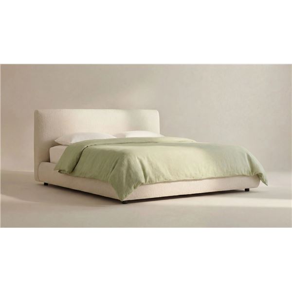 BNIB - Sundays - Dream Bed - Cream Boucle - Queen - $2,150.00 - BED-RN-022-067 - 71"W x 93"D x 38"H