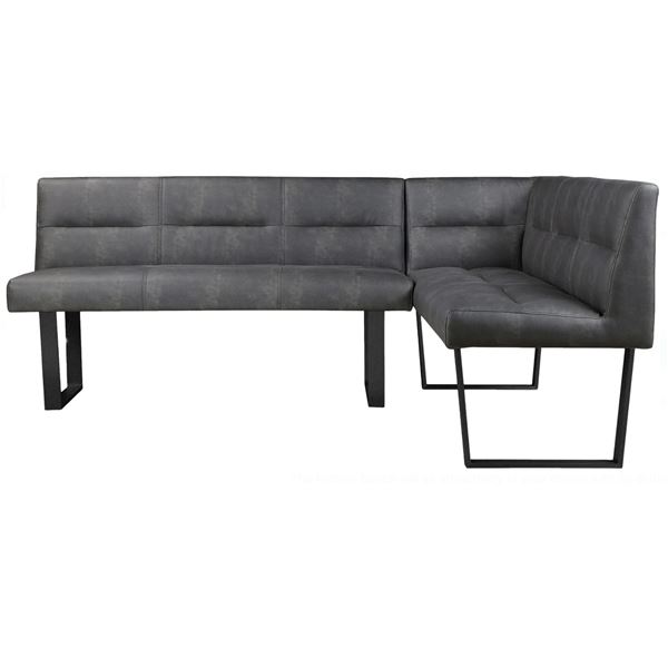 BNIB - Moe's - Hanlon Corner Bench - Dark Grey - $1,949.00 - ER-2066-25-0 - 81"W x 62"D x 33.5"H