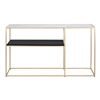 Image 2 : BNIB - Moe's - Mies Marble Console Table - Gold - $1,499.00 - FI-1110-32-0 - 47.5"W x 14"D x 30.5"H