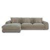 Image 1 : BNIB - Moe's - Berga Sectional - Pebble - Left - $5,599.00 - FO-1048-29-L - 118.25"W x 65.5"D x 33"H