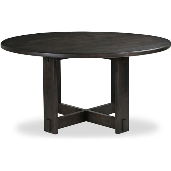 BNIB - Moe's - Glenn Dining Table Round - Dark Brown - $2,699.00 - BB-1027-20-0 - 60.00"L x 60.00"W