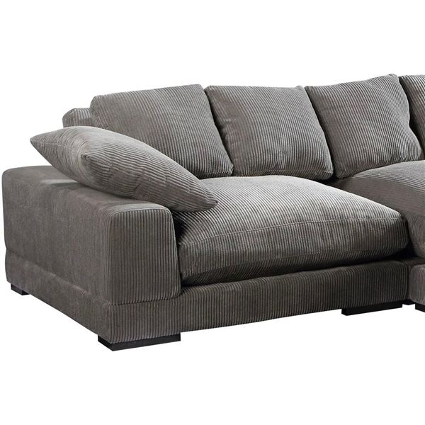 BNIB - Moe's - Plunge Sectional Charcoal 3 Seater Left Arm Facing - TN-1004-25-A
