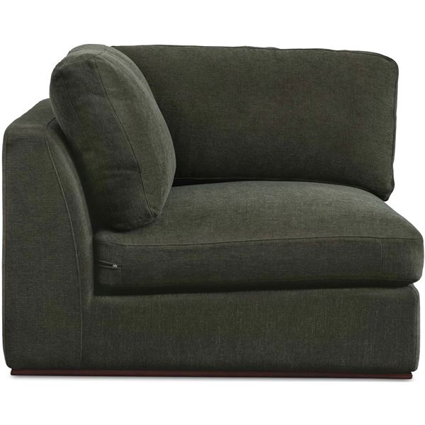 BNIB - Moe's - Rue Corner Chair Deep Green - MSRP $2,199 - MO-1010-27 - 40.6" W x 40.6" D x 23.6" H