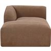 Image 1 : BNIB - Moe's - Isla Left Arm Facing Chaise Mocha - MSRP $2,749 - OA-1083-03 - 44" W x 76.3" D x 29.9