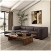 Image 2 : BNIB - Moe's - Form Modular Espresso Brown Leather Ottoman - $1,449 MSRP - XQ-1003-20 - 31" W x 40.5