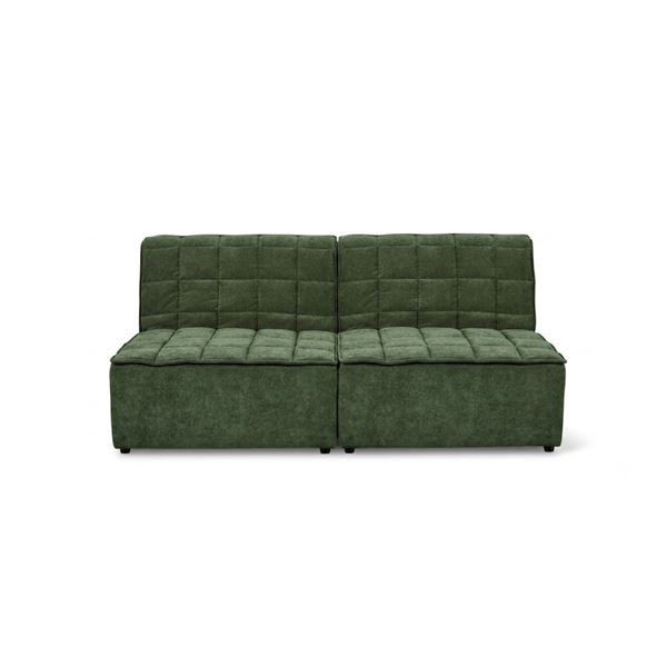 BNIB - Sundays - Quilt 2pc Modular Regular Armless Sofa Moss - MSRP $2,500 - Includes 2x Armless Cha