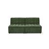 Image 1 : BNIB - Sundays - Quilt 2pc Modular Regular Armless Sofa Moss - MSRP $2,500 - Includes 2x Armless Cha