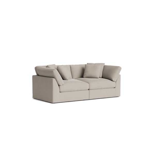 BNIB - Sundays - 2pc Get Together Modular Large Light Pebble Sofa Set - MSRP $3,940 - includes 2 lar