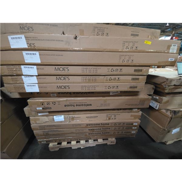 Pallet Lot: includes Moe's and Sunday's Headboards ONLY