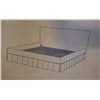 Image 2 : Group of 5 Moes Maren King bed Beige Slats ONLY (Box 3 of 3)