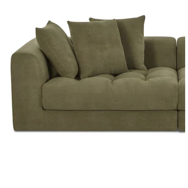 BNIB - Moe's - Davie Right Arm Sofa - Olive green