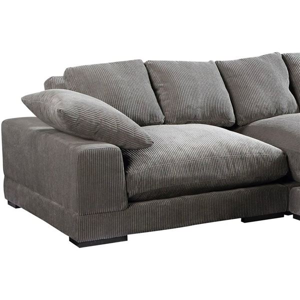 BNIB - Moe's - Plunge Sectional Charcoal 3 Seater Left Arm Facing - TN-1004-25-A