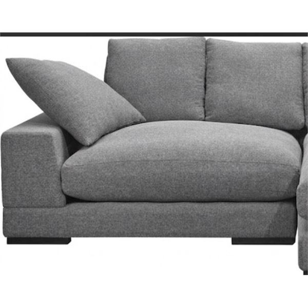 BNIB - Moe's - Plunge Sectional Anthracite 3 Seater Left Arm Facing - TN-1004-15-A