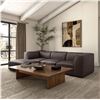 Image 2 : BNIB - Moe's - Form Modular Espresso Brown Leather Ottoman - $1,449 MSRP - FR-1049-06 - 31" W x 40.5
