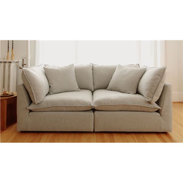 BNIB - Sundays - 2pc Chill Time Regular Heather Sofa - MSRP $2,860 - includes 2 regular corner chair