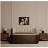 Image 3 : BNIB - Moe's - Scarlette Bed Queen in Cream - MSRP $4,299.00 - FO-1039-05 - 63"W x 85"D x 37"H