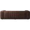Image 4 : NEW - Moes - Callan Sofa Grid Stitched Dark Brown Aniline Leather - MSRP $9,085 - HO-1001-20 - 100" 