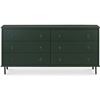 Image 1 : BNIB - Moes - Reagan 6-Drawer Dresser Deep Green - MSRP $2,899 - JU-1008-27 - 63" W x 18.5" D x 30.2