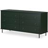 Image 2 : BNIB - Moes - Reagan 6-Drawer Dresser Deep Green - MSRP $2,899 - JU-1008-27 - 63" W x 18.5" D x 30.2
